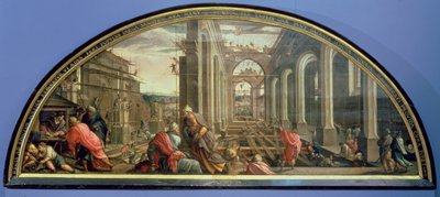 Reconstrucción del Templo por el Rey Joás, 1602 de Anton Moller